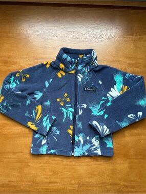 Columbia Girls Zip-up Floral Fleece Jacket